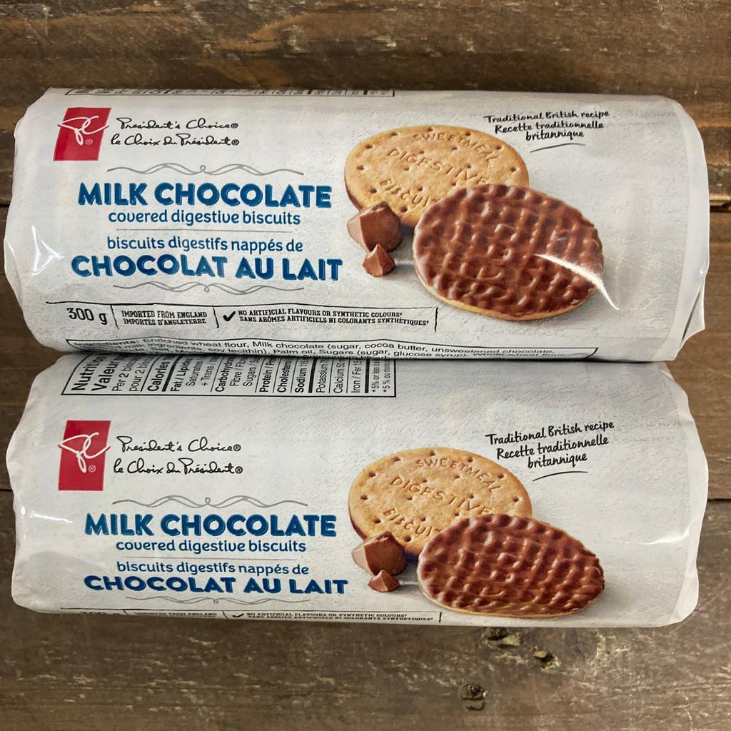 President's Choice Milk Chocolate Covered Digestive Biscuits 300g & Low Price Foods Ltd