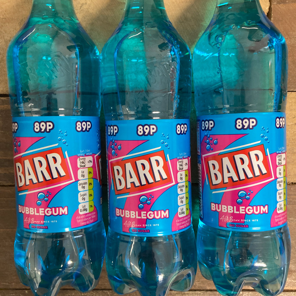 Barr Blue Raspberry 6x Barr Bubblegum Fruit Flavour Drink Bottles (6x500ml) & Low Price ...