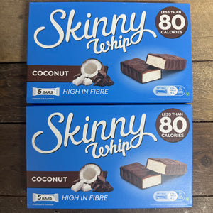 15x Skinny Whip Coconut & Dark Chocolate Bars (3 Packs of 5x20g)