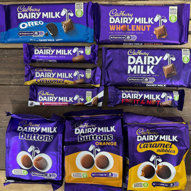 10 Piece Cadbury Dairy Milk Deluxe Chocolate Selection (10 Bars & Bags)