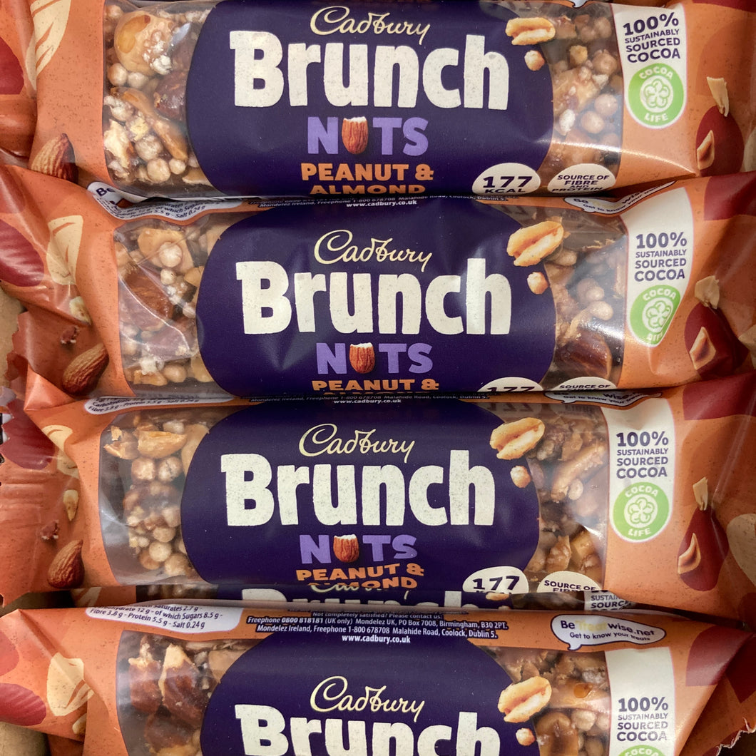 15x Cadbury Brunch Nuts Almond & Peanut Bars (1 Box of 15x35g)