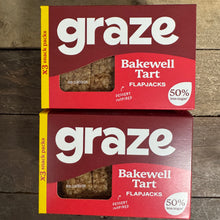 6x Graze Snack Box Bakewell Tart Flapjacks Packs (2 Boxes of 3x50g)