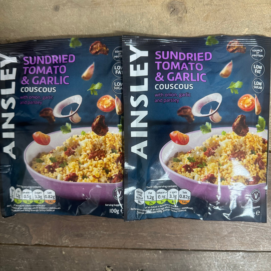 2x Ainsley Harriott Sundried Tomato & Garlic Cous Cous Packs (2x100g)