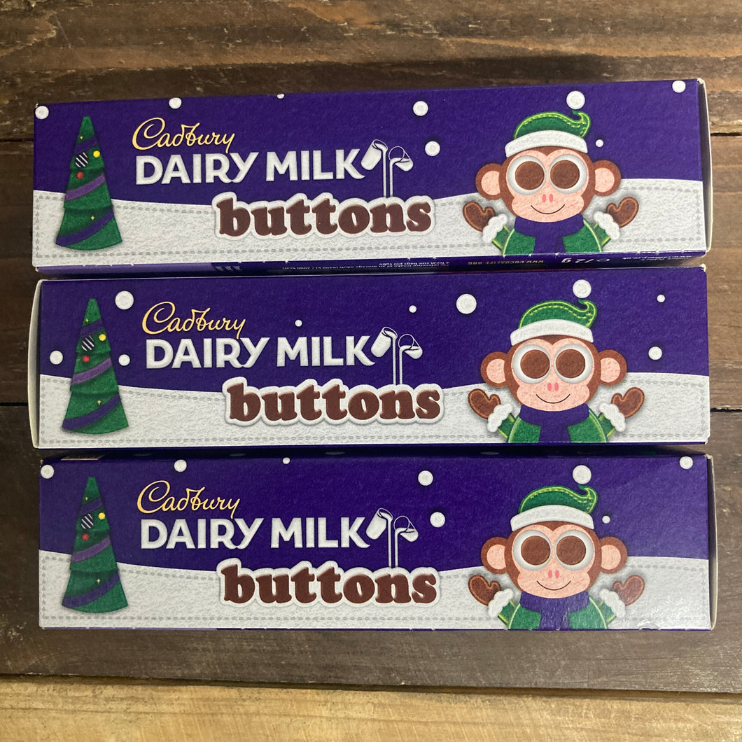 3x Cadbury Dairy Milk Chocolate Buttons Tubes (3x72g)