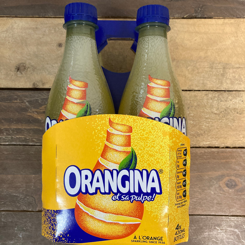 4x Orangina Sparkling Orange Drink Bottles (4x420ml) & Low Price Foods Ltd
