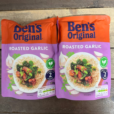 2x Ben's Original Roasted Garlic Microwave Rice Bags (2x250g)