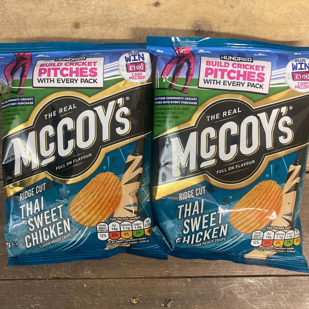 6x McCoy's Thai Sweet Chicken Crisps (6x45g) & Low Price Foods Ltd
