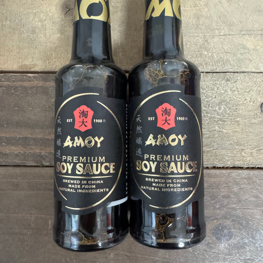 2x Amoy Premium Soy Sauce Bottles (2x153ml) & Low Price Foods Ltd