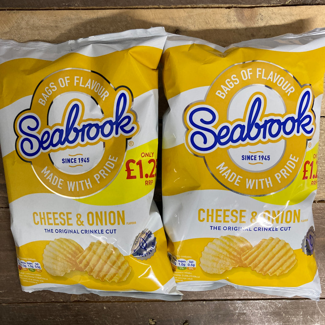 Seabrook Crinkle Cut Cheese & Onion Crisps Share Bags