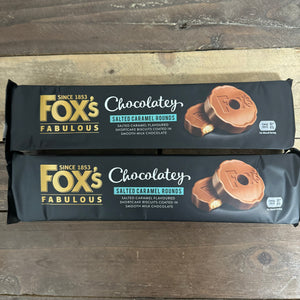 2x Fox's Salted Caramel Chocolatey Rounds Packs (2x130g)