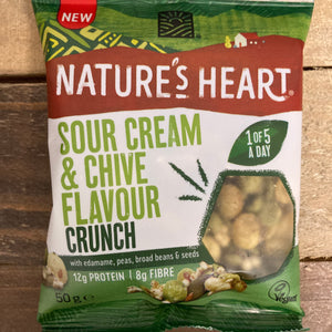 6x Nature's Heart Sour Cream & Chive Crunch Bags (6x50g)
