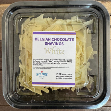 Belgian White Chocolate Shavings