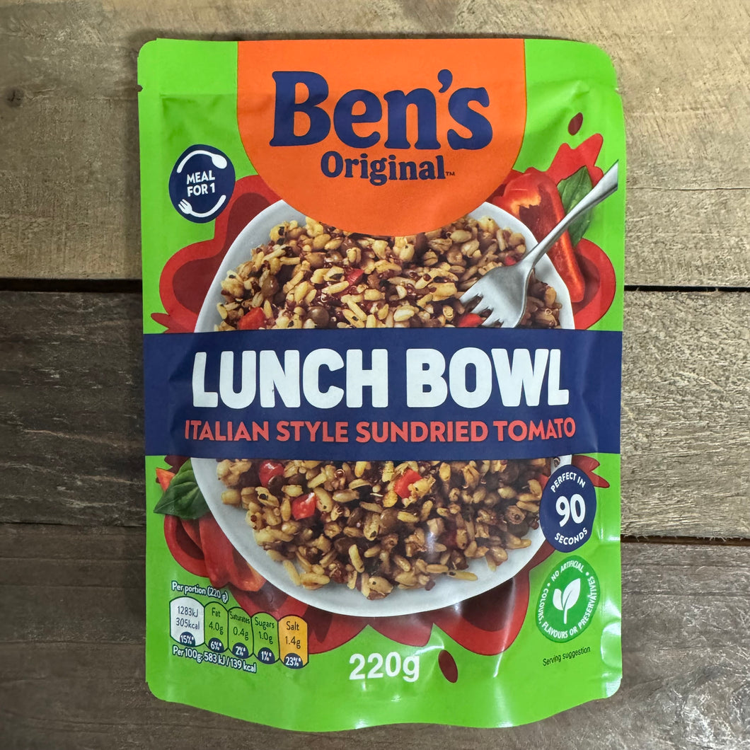 2x Ben's Original Lunch Bowl Italian Style Sundried Tomato Ready Meals ...