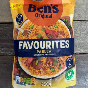 Bens Original Favourites Paella Chorizo and Vegetable Microwave Rice Meal