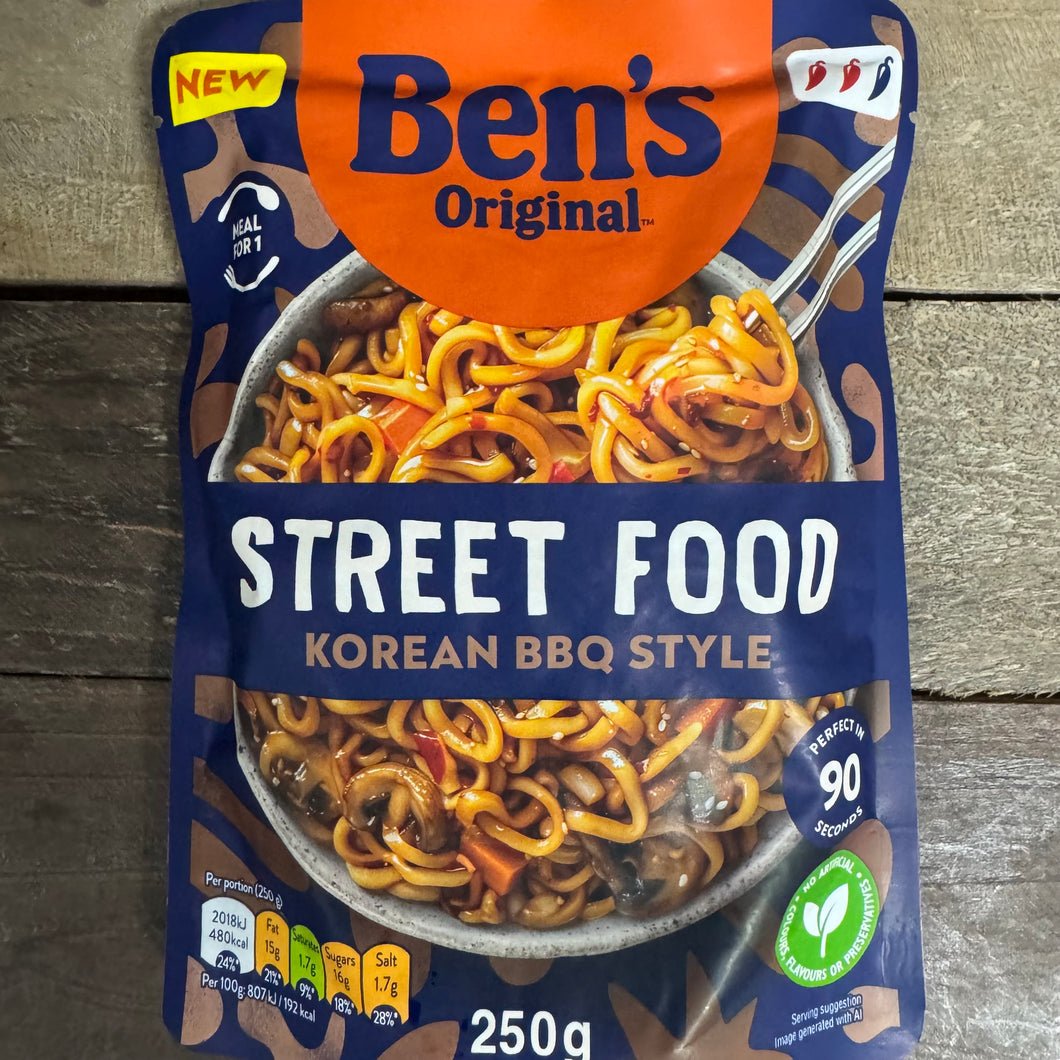 2x Ben s Original Street Food Korean BBQ Noodles Meals 2x250g Low 2x Ben s Original Street Food Korean BBQ Noodles Meals 2x250g Low
