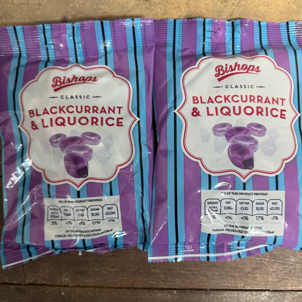 Bishops Blackcurrant & Liquorice Sweets