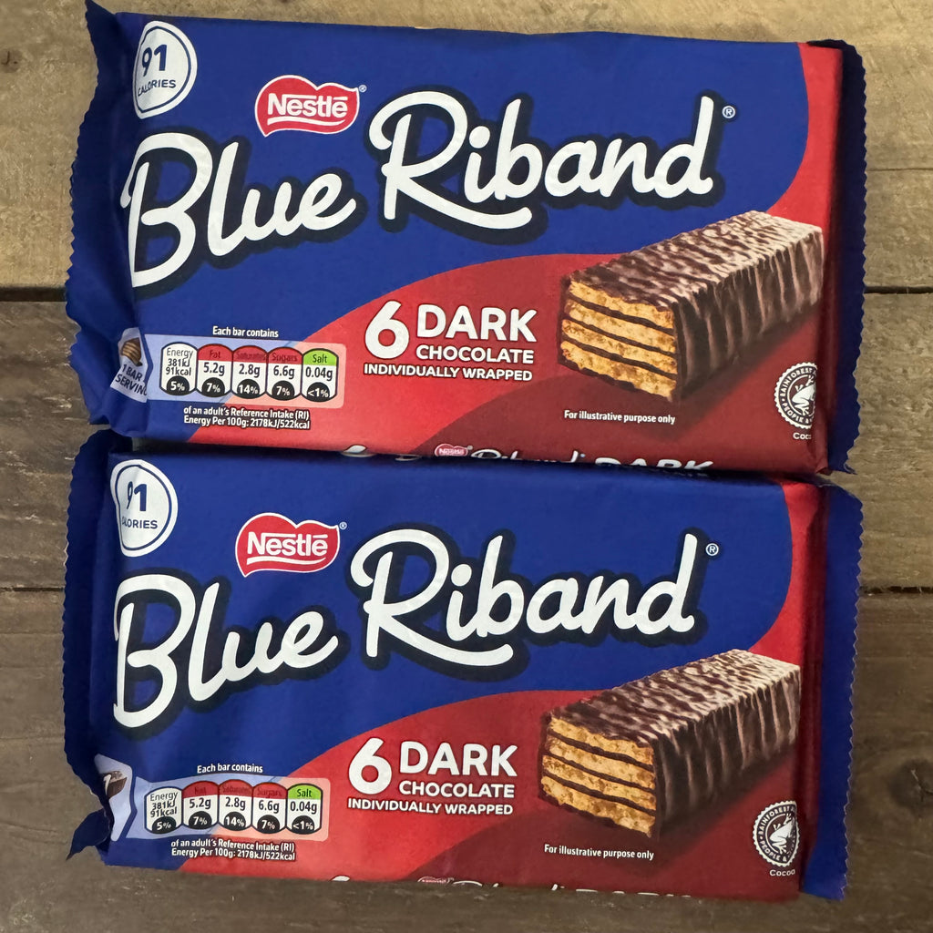 18x Blue Riband Dark Chocolate Wafer Bars (3 Packs of 6x17.5g) & Low ...