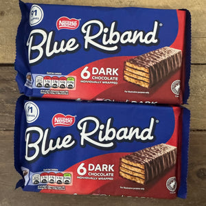 Blue Riband Choc 18x Blue Riband Dark Chocolate Wafer Bars (3 Packs of 6x17.5g) & Low ...