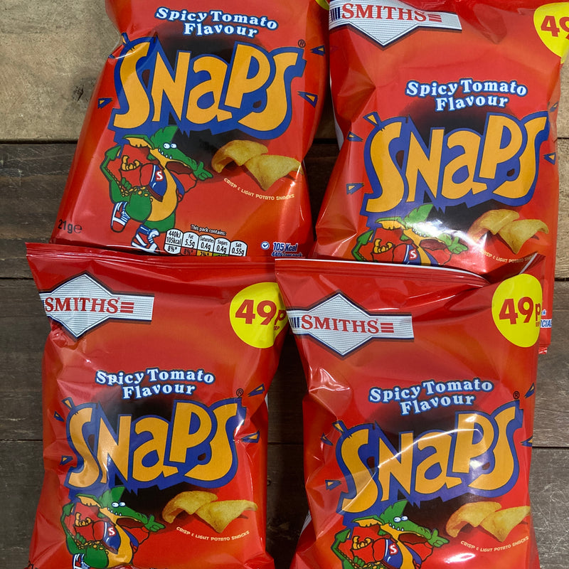 Snaps Crisps Tomato SMITHS SPICY TOMATO SNAPS Crisps Full Box 30 Packs ...
