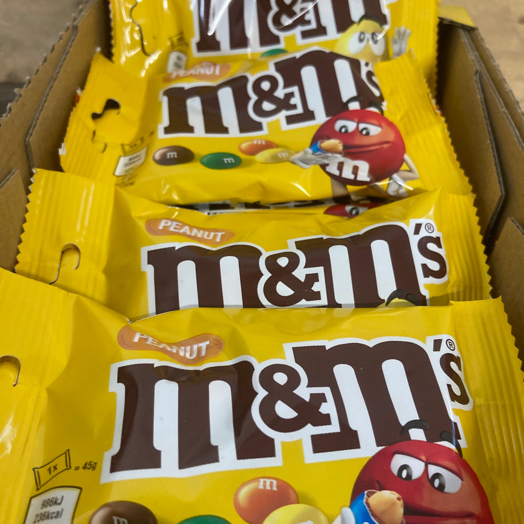 Chocolate Bulk Box, Peanut M&M's, 24 Packs of 45 G