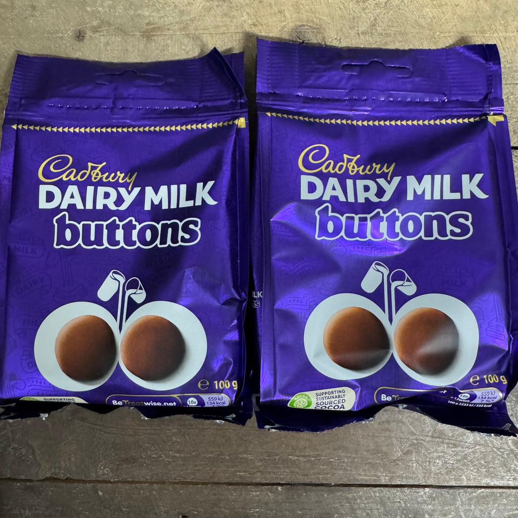 Cadbury Dairy Milk Chocolate Buttons Share Bags