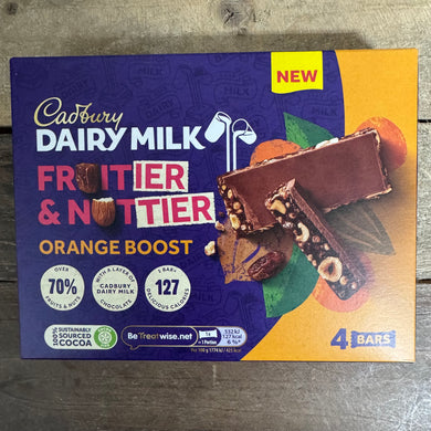 Cadbury Dairy Milk Fruitier & Nuttier Orange Boost Chocolate Bars
