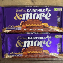 Cadbury Dairy Milk & More Nutty Praline Crisp Chocolate Bars