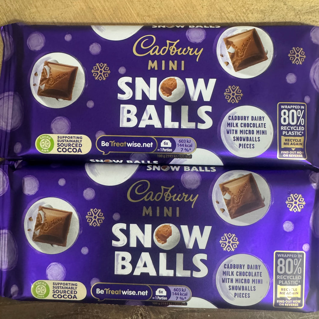 3x Cadbury Mini Snowballs Chocolate Bars (3x110g) & Low Price Foods Ltd