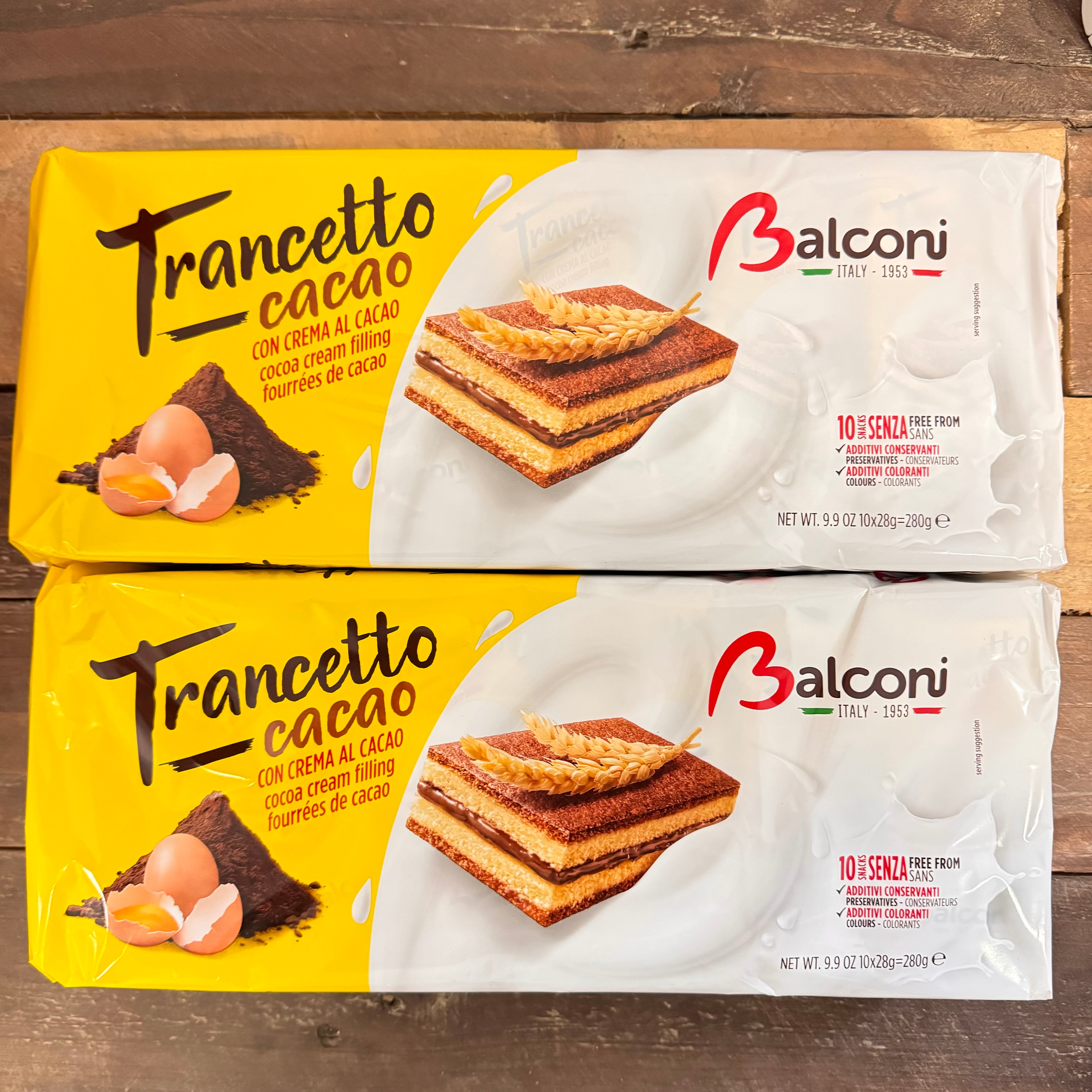 20x Balconi Trancetto Cacao Cakes (2 Packs of 10x28g) | Low Price Foods Ltd