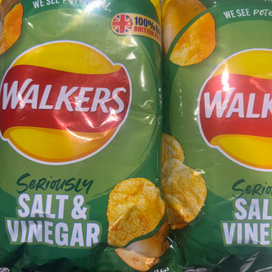 3x Walkers Salt & Vinegar Crisps Sharing Bags (3x150g)
