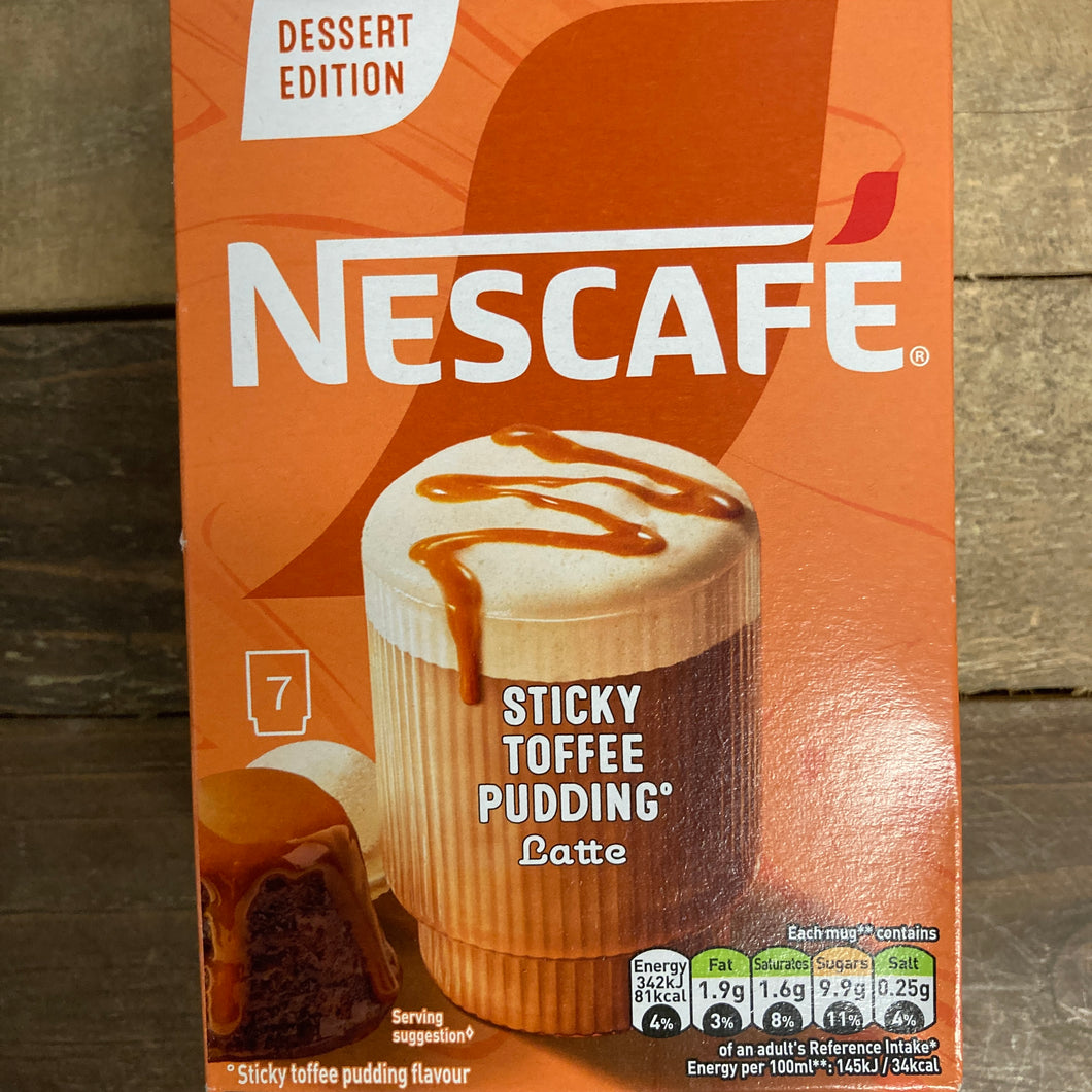 14x Nescafe Sticky Toffee Pudding Latte Sachets (2 Packs of 7x20g)