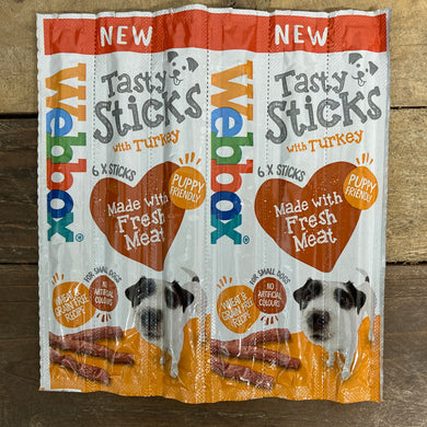 Webbox Dog Tasty Sticks with Turkey Small Dog Treats