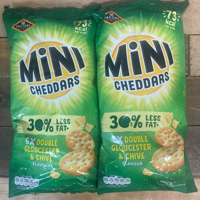 Jacob's Mini Cheddars Double Gloucester & Chive Baked Snacks