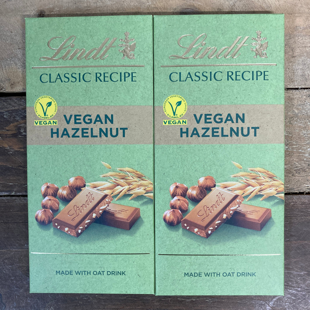 Lindt Classic Recipe Vegan Hazelnut Chocolate Bars