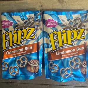 Flipz Cinnamon Bun Flavour Coated Pretzels