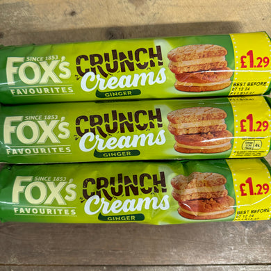 Foxs Ginger Crunch Creams Biscuits