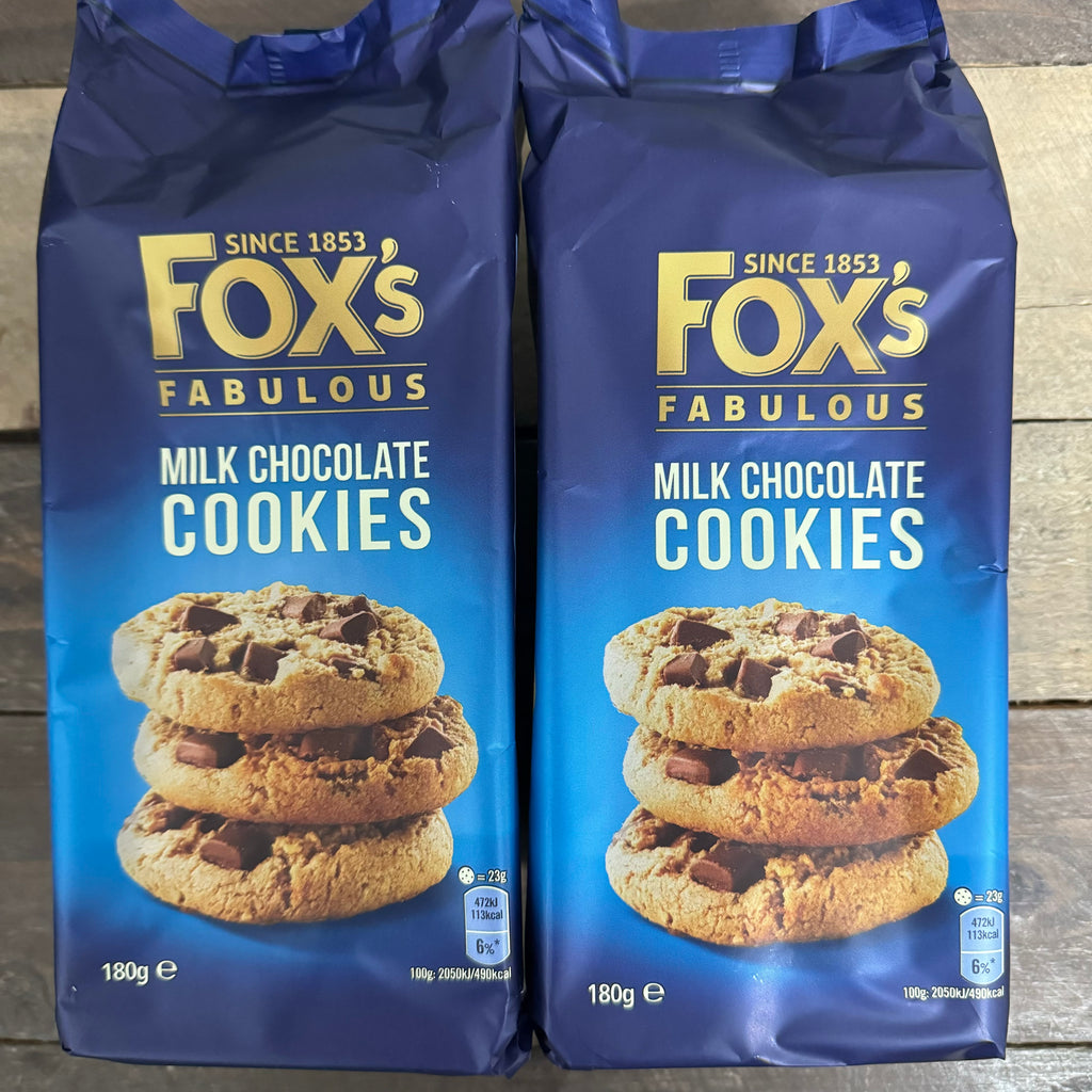 2x fox s milk chocolate cookies packs 2x180g low price foods ltd