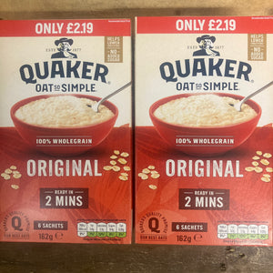 Quaker Oat So Simple Original Porridge Sachets