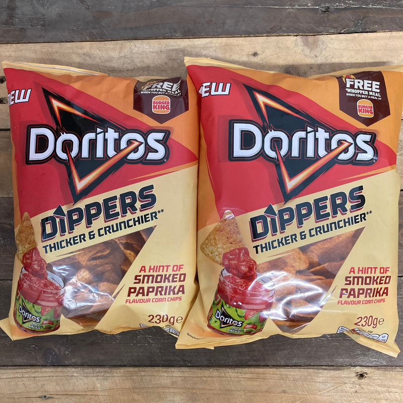 2x Doritos Dippers Smoked Paprika Flavoured Tortilla Chips Bags (2x230