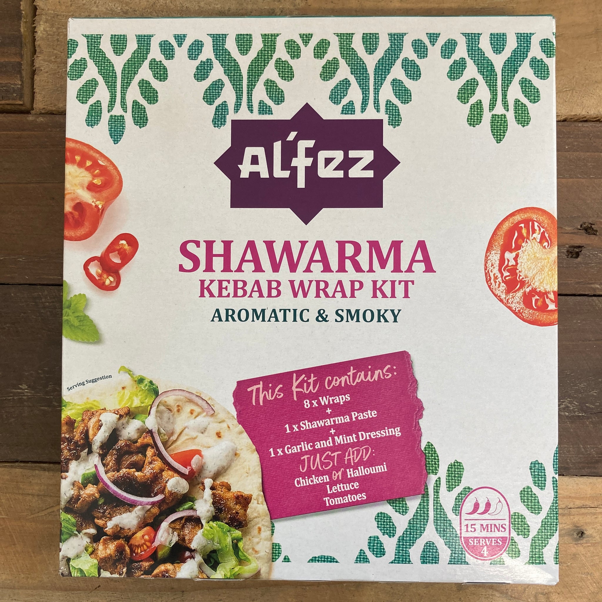 2x Al'Fez Shawarma Kebab Wrap Kits (2x410g) & Low Price Foods Ltd