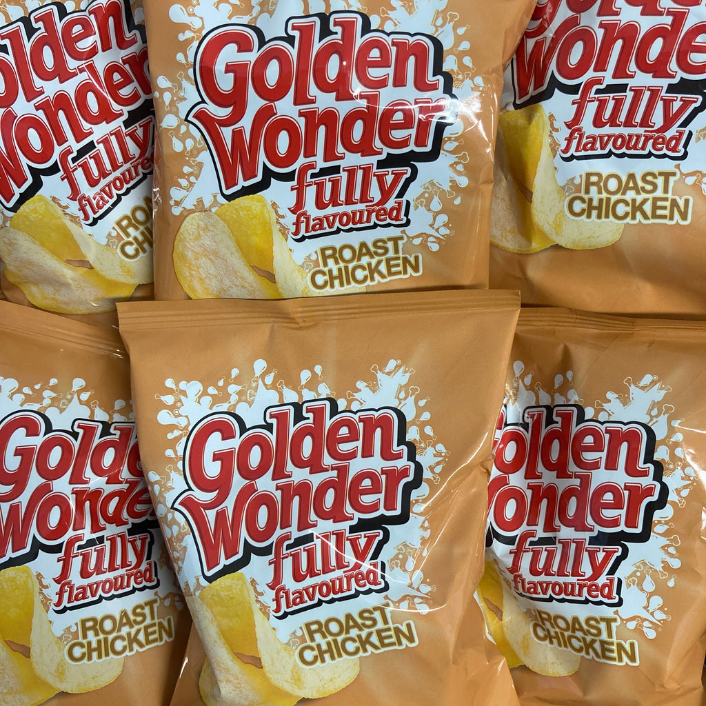 8x Golden Wonder Roast Chicken Crisps Bags (8x32.5g) & Low Price Foods Ltd