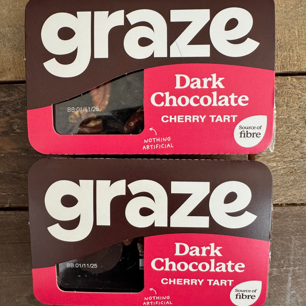 9x Graze Dark Chocolate & Cherry with Pecans Snack Boxes (9x40g) & Low ...
