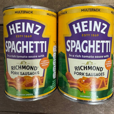 Heinz Spaghetti & Richmond Sausages