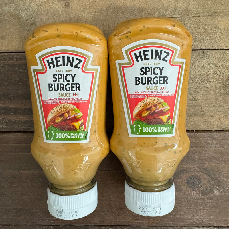 2x Heinz Spicy Burger Sauce Bottles (2x220g) & Low Price Foods Ltd