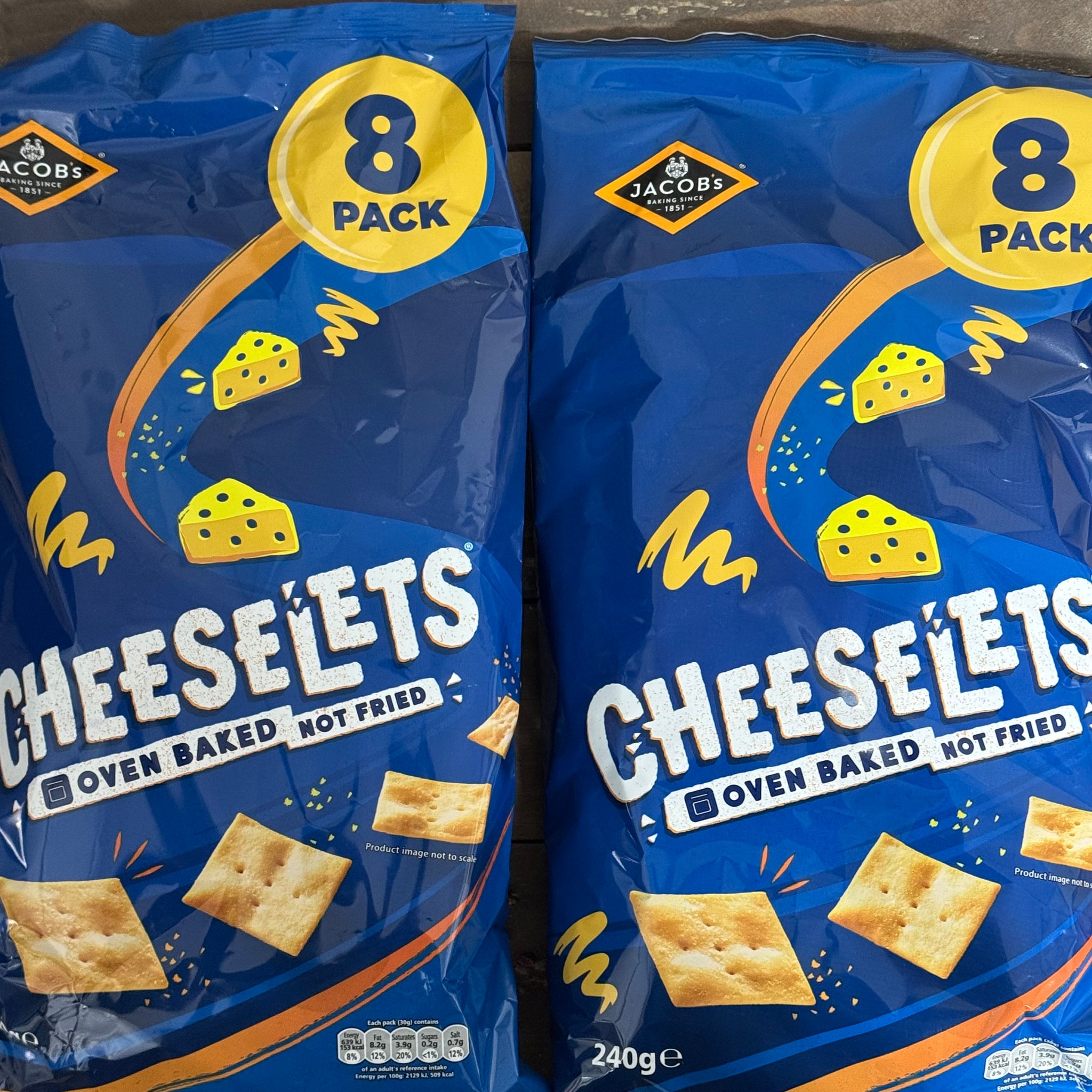 Treeselts 16x Jacob's Cheeselets Snacks Bags (2 Packs of 8x30g) & Low Price Foods Ltd