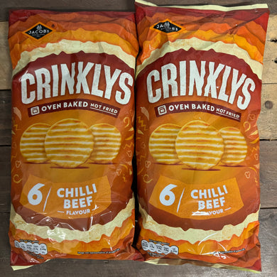 Jacobs Crinklys Chilli Beef Snacks