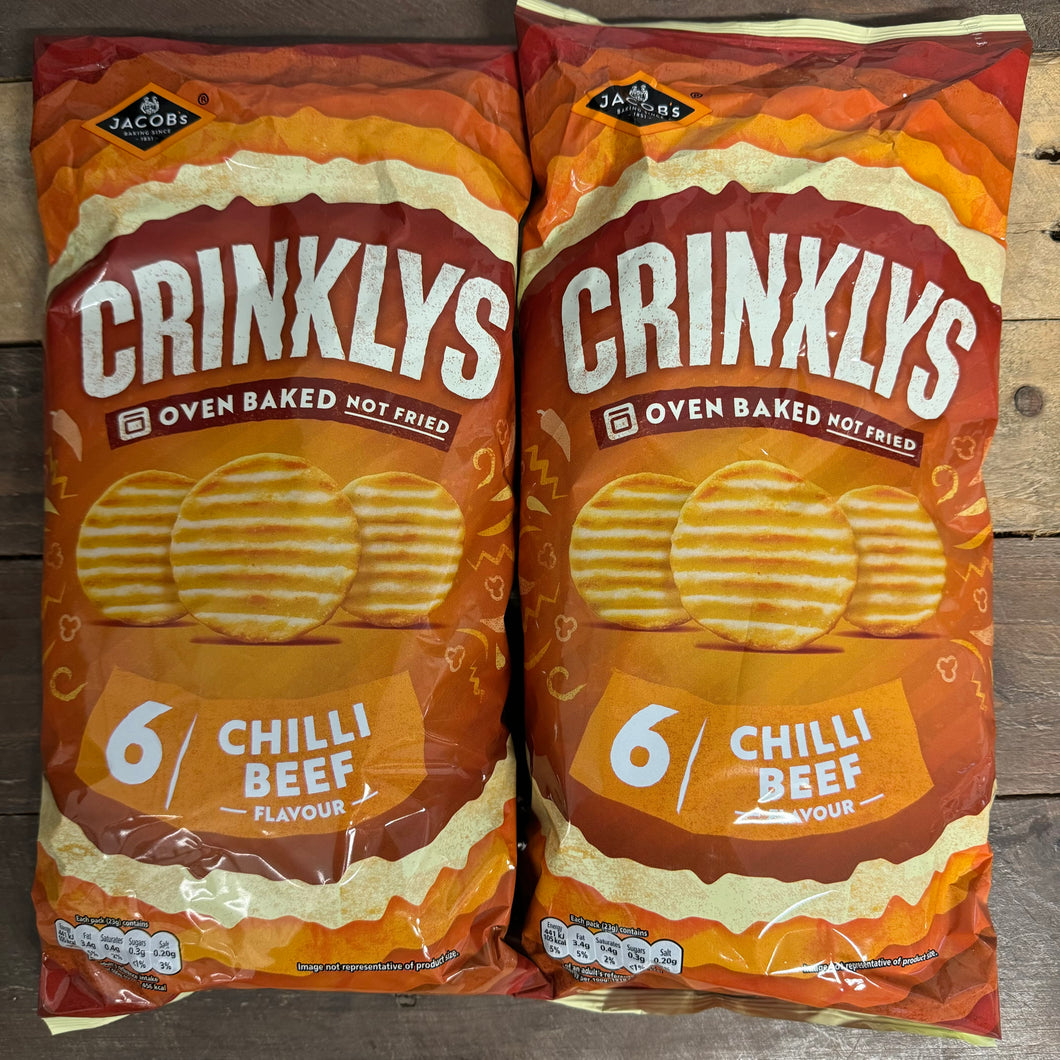 Jacobs Crinklys Chilli Beef Snacks