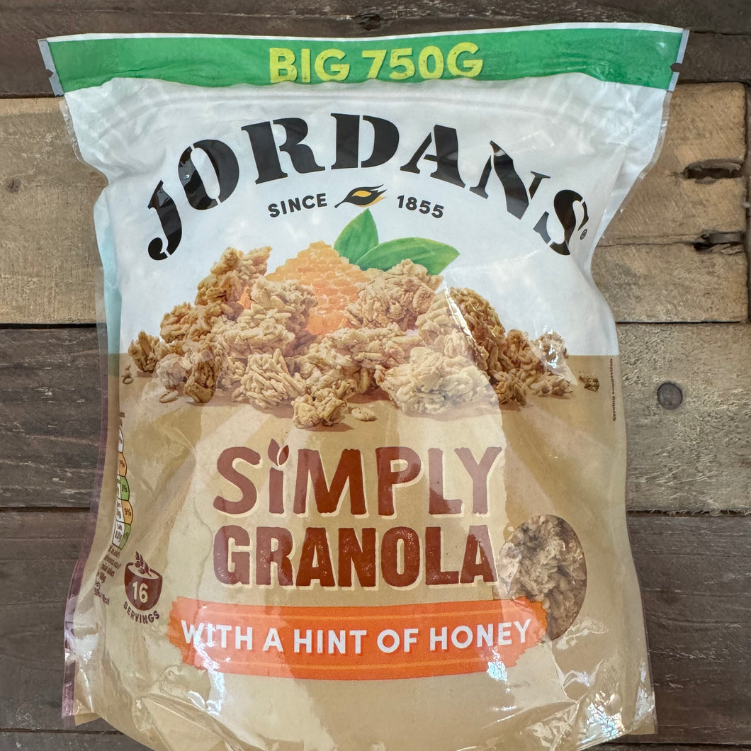 2x Jordans Simply Granola with a Hint of Honey Cereal Big Bags (2x750g ...