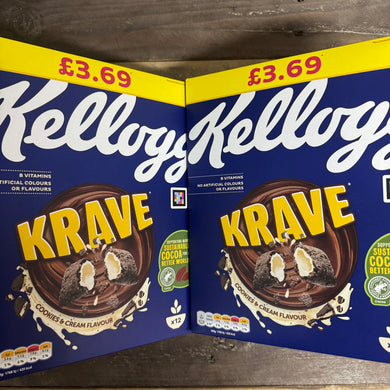Kellogg's Krave Cookies & Cream Flavour Breakfast Cereal