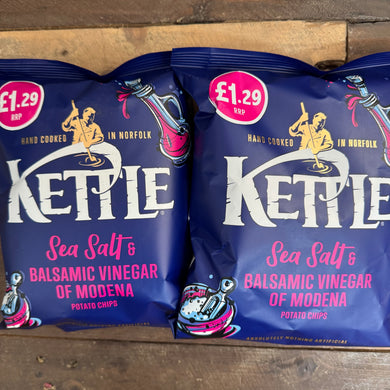 Kettle Chips Sea Salt & Balsamic Vinegar Crisps Share Bags